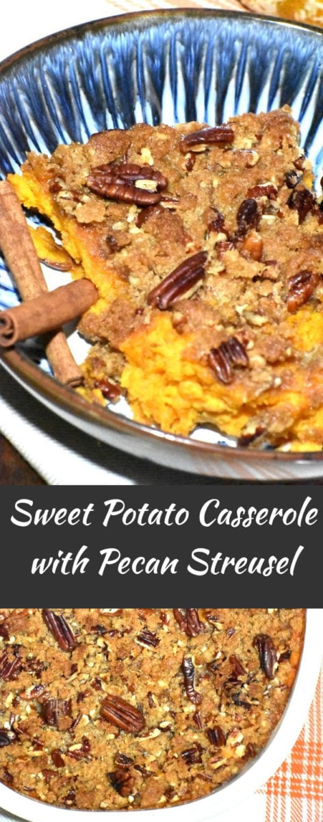 下图是蓝色碗里的红薯砂锅和两根肉桂棒，下图是白色砂锅盘里的砂锅