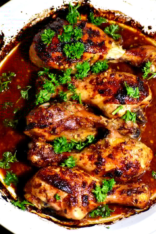 Chicken dinner ideas: baked honey mustard chicken legs