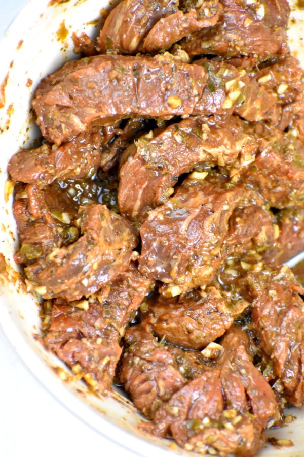 腌牛肉条。