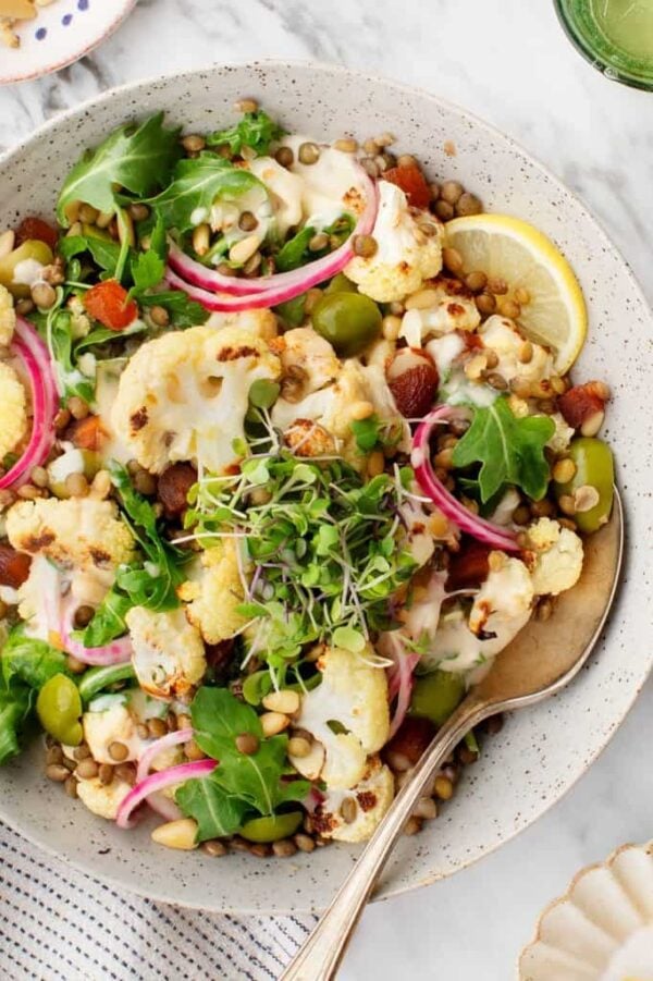 The 35 BEST Cauliflower Recipes - roasted cauliflower salad.