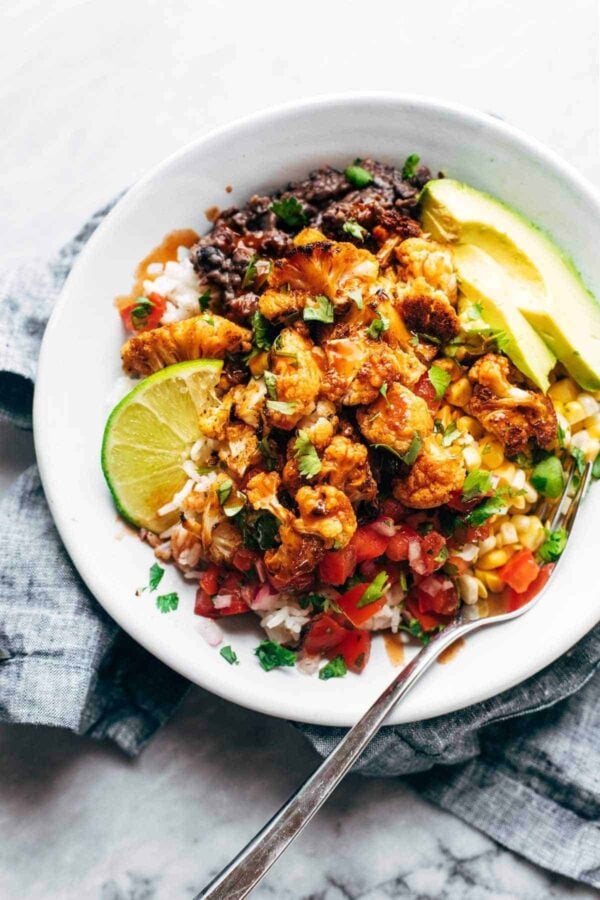 The 35 BEST Cauliflower Recipes - burrito bowls.