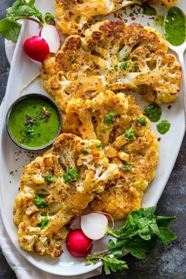 The 35 BEST Cauliflower Recipes - roasted cauliflower steaks.