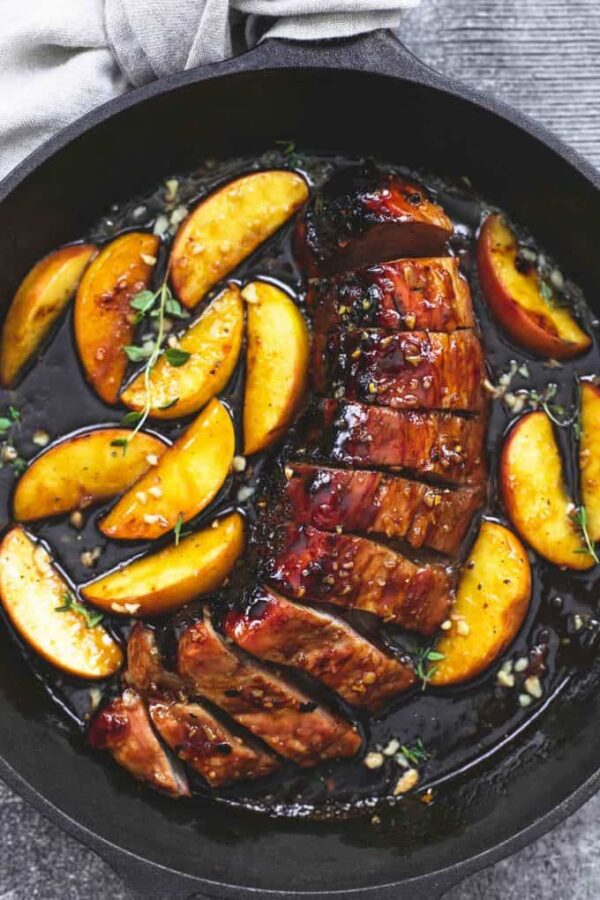35个最好的苹果食谱——一锅猪肉和苹果。