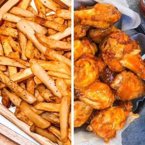 特色形象的空气油炸食谱后。