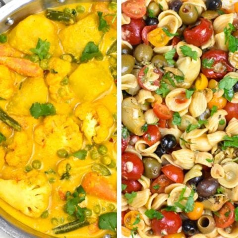 Featured image for meatless dinner ideas post.