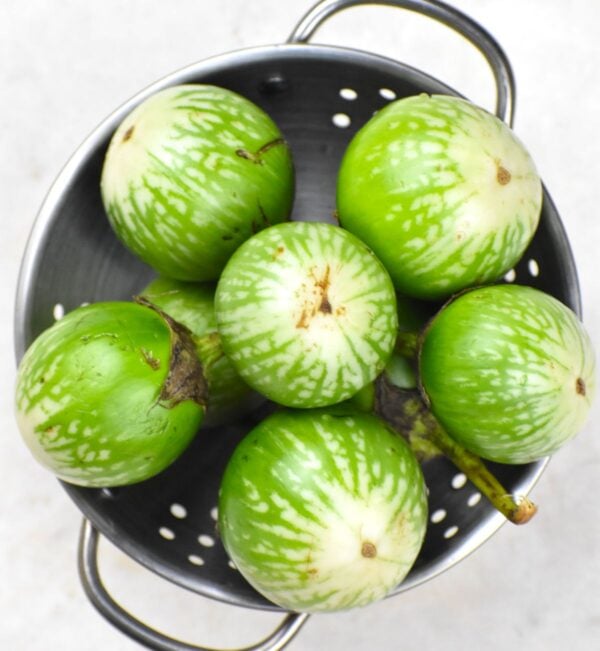 bowlful of Thai eggplants
