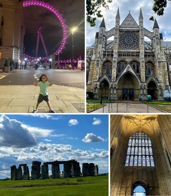 来自英国各地的景点拼贴画