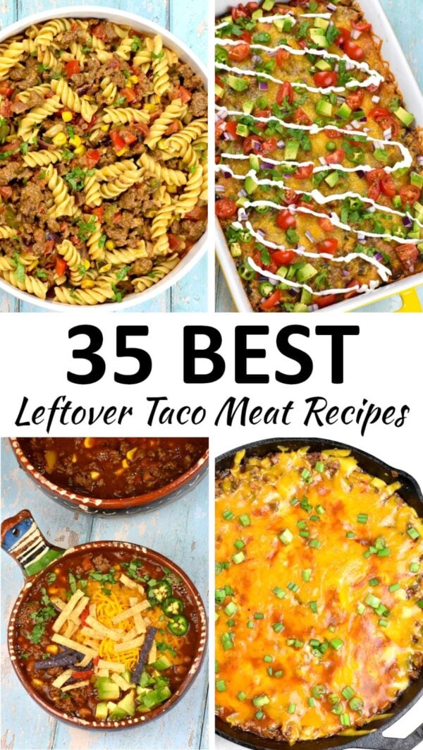 leftover taco meat recipes pin
